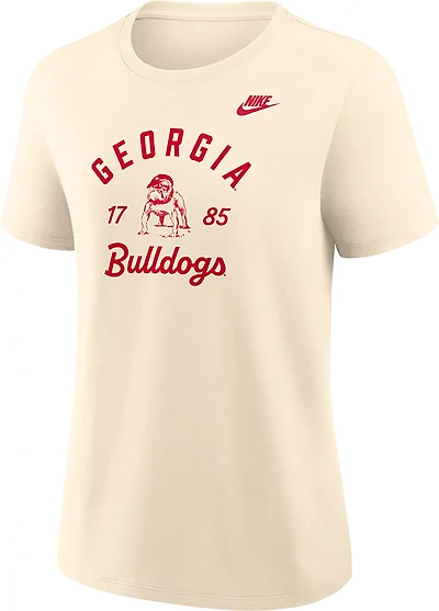 Nike Women's University of Georgia Team Name Arch Over Vault Logo Legacy Graphic T-shirt
