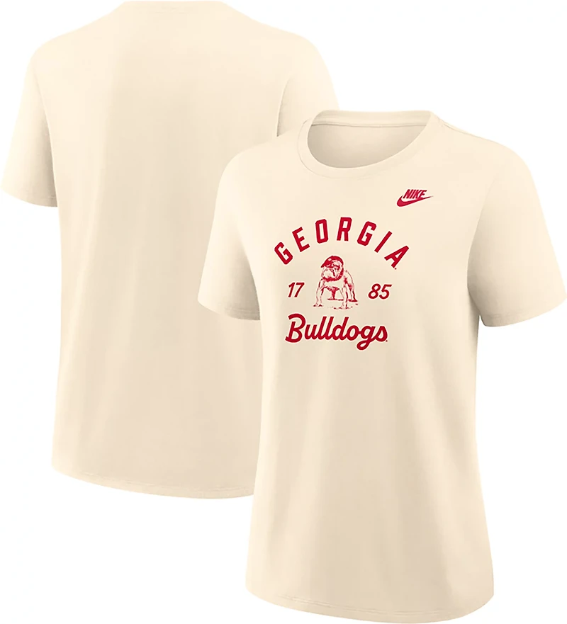 Nike Women's University of Georgia Team Name Arch Over Vault Logo Legacy Graphic T-shirt