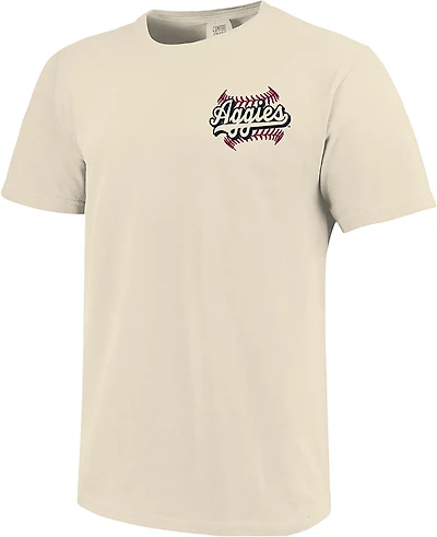 Image One Men's Texas A&M University Staggered Line Stadium CC DS Short Sleeve T-shirt