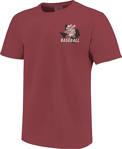 Image One Men's Texas A&M University Baseball Card Mascot CC DS Short Sleeve T-shirt