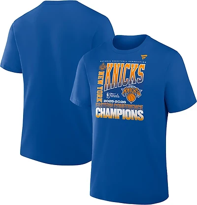 Fanatics Men's New York Knicks 2026 NBA Conference Champions Stacked Block Short Sleeve T-Shirt
