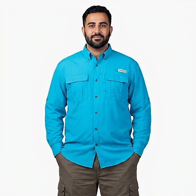 Magellan Outdoors Men's Laguna Madre Solid Long Sleeve Fishing Shirt