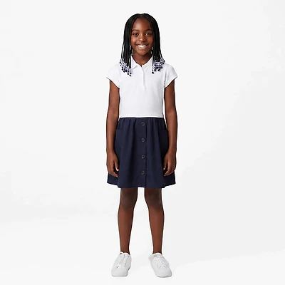 Nautica Girls' 7-16 Interlock Poplin Dress