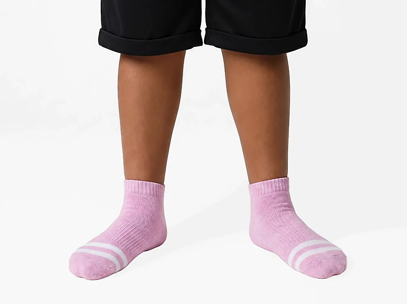 BCG Kids’ Marls Varsity Stripes No Show Socks 6-Pack
