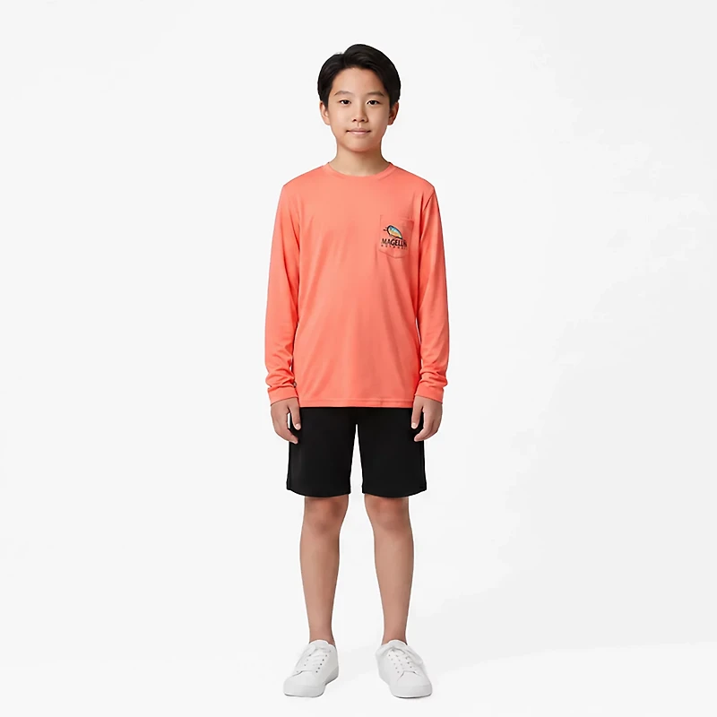 Magellan Outdoors Boys' Pocket Graphic Long Sleeve T-shirt