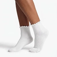 BCG Women's Sporty Ruffle Quarter Socks 6-Pack