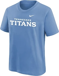 Nike Kids' Tennessee Titans Wordmark Graphic T-shirt