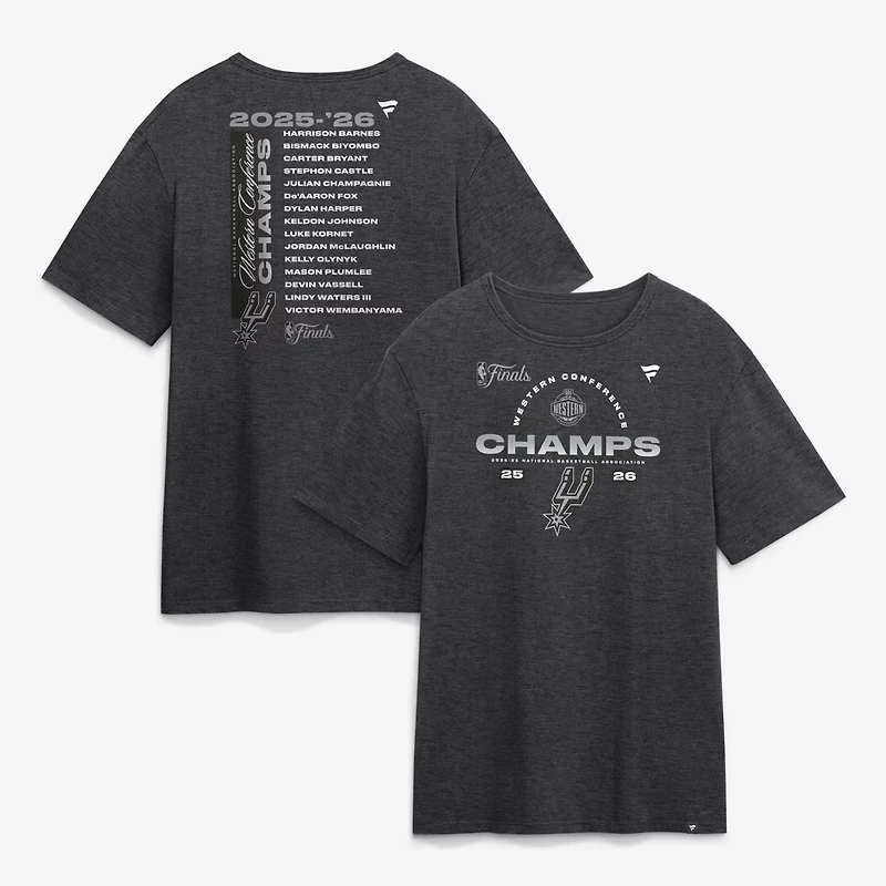 Fanatics Men's San Antonio Spurs 2026 NBA Conference Champions Roster Short Sleeve T-Shirt