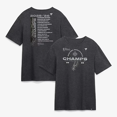Fanatics Men's San Antonio Spurs 2026 NBA Conference Champions Roster Short Sleeve T-Shirt