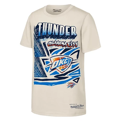 M&N Youth OKC Thunder Soul Scribble Short Sleeve Tee