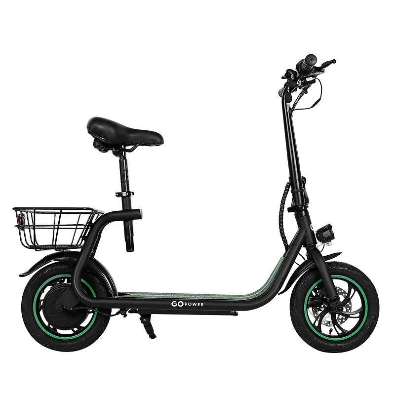 GoPower Adults'  GoFlow Electric Scooter with Seat