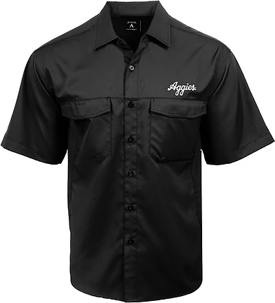 Antigua Men's Texas A&M University Script Game Day Button Up Fishing Shirt