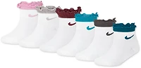 Nike Girls' Ruffle Ankle Socks 6-Pack