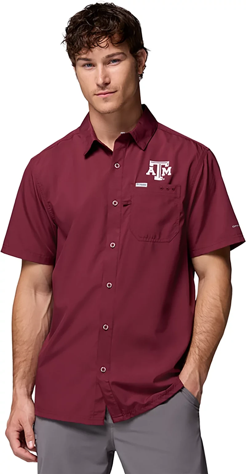 Columbia Sportswear Men's Texas A&M University Collegiate PFG Slack Tide Camp Shirt