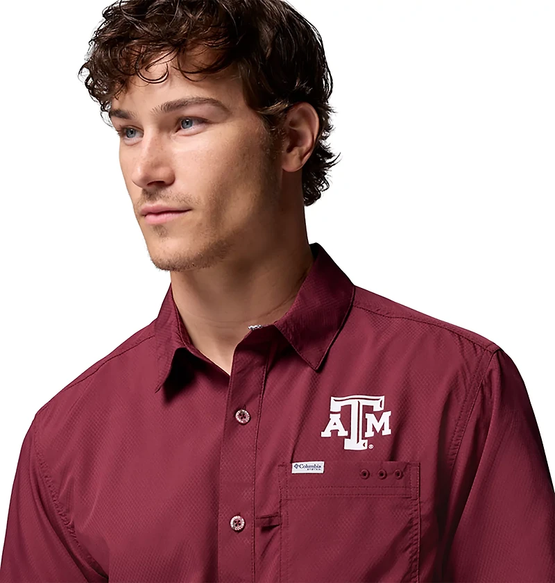 Columbia Sportswear Men's Texas A&M University Collegiate PFG Slack Tide Camp Shirt
