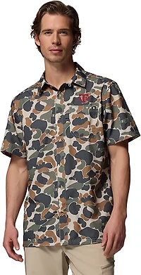 Columbia Sportswear Men's Texas A&M University Collegiate PFG Super Slack Tide Camo Shirt