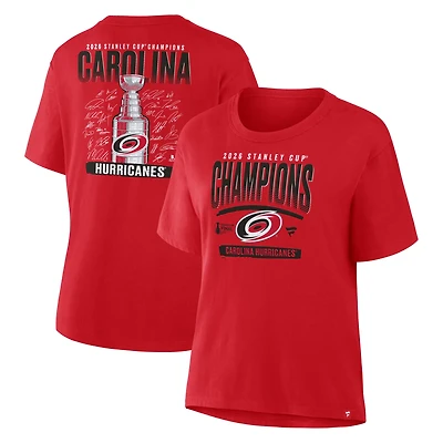 Fanatics Women's Carolina Hurricanes 2026 Stanley Cup Champions Signature Roster Short Sleeve T-shirt