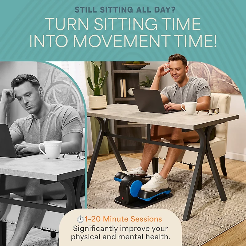 Lifepro AutoGlide Red™ Under Desk Elliptical Machine