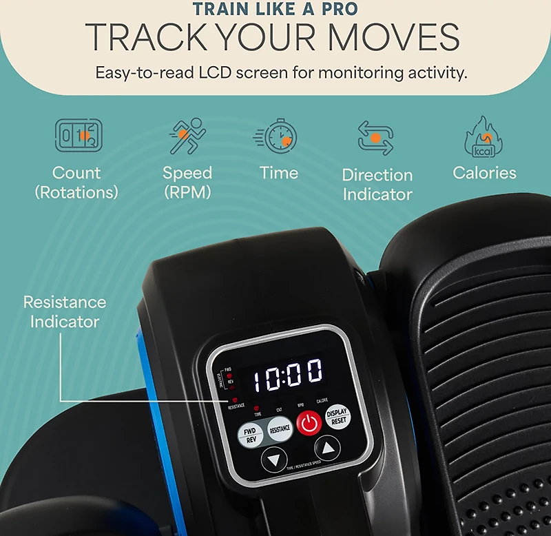 Lifepro AutoGlide Red™ Under Desk Elliptical Machine