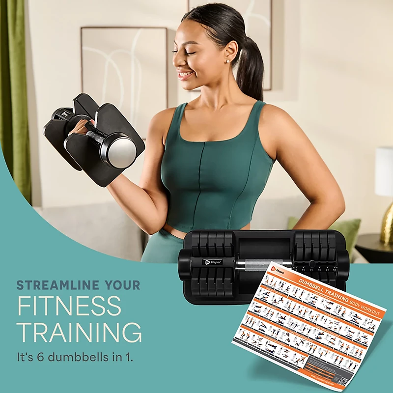 Lifepro PowerFlow X Adjustable Dumbbell