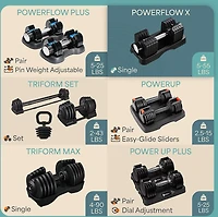 Lifepro PowerFlow X Adjustable Dumbbell