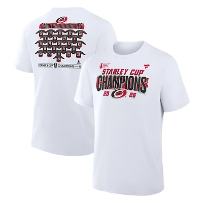 Fanatics Men's Carolina Hurricanes 2026 Stanley Cup Champions Roster Jersey T-Shirt