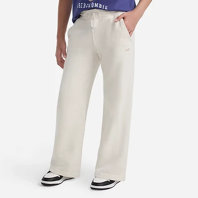 Abercrombie & Fitch Girls' Essential Wide Leg Fleece Pants