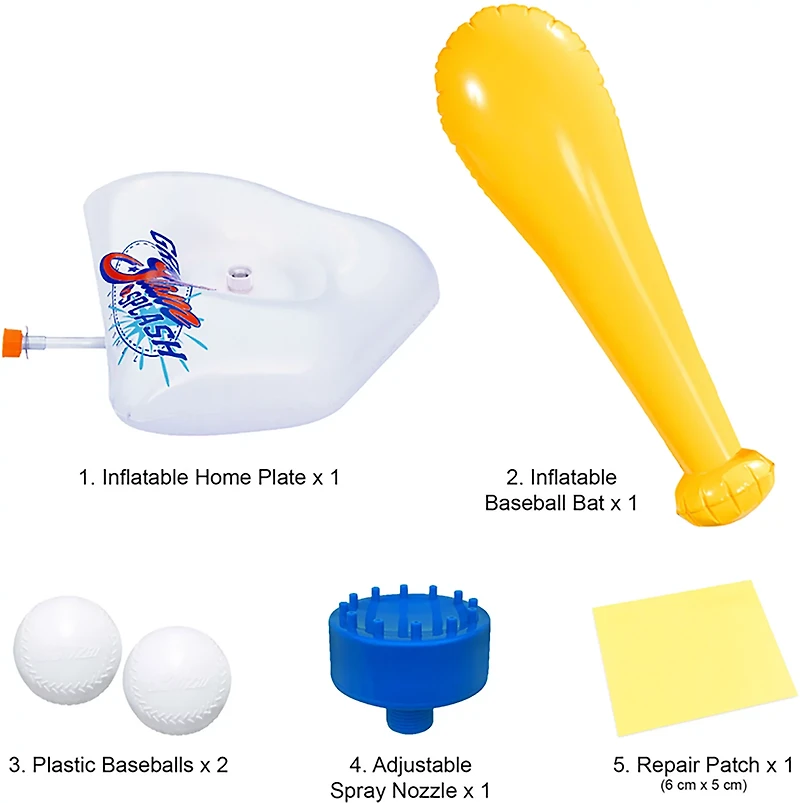 Banzai 5-Piece Grand Slam 'N Splash Water Hover Baseball Tee Set