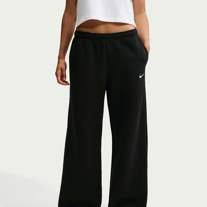 Nike Women's Studio Fleece Mid-Rise Training Pants