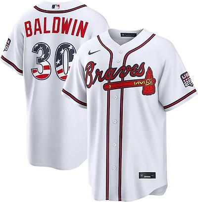 Nike Men's Atlanta Braves USA 250 4th of July Home Stadium Jersey Drake Baldwin