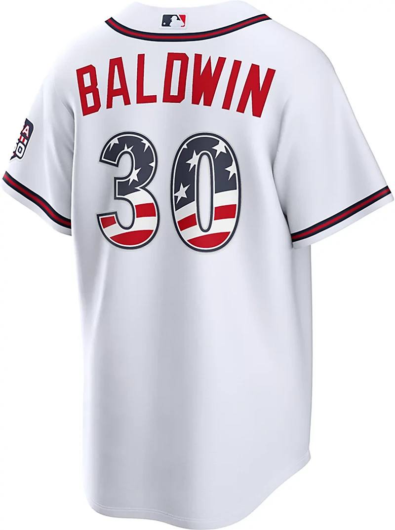 Nike Men's Atlanta Braves USA 250 4th of July Home Stadium Jersey Drake Baldwin