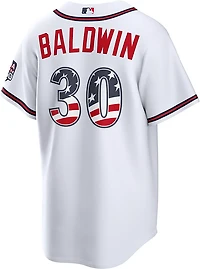 Nike Men's Atlanta Braves USA 250 4th of July Home Stadium Jersey Drake Baldwin