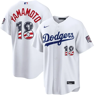 Nike Men's Los Angeles Dodgers USA 250 4th of July Home Stadium Jersey Yoshinobu Yamamoto