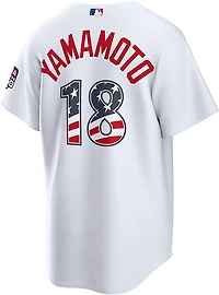Nike Men's Los Angeles Dodgers USA 250 4th of July Home Stadium Jersey Yoshinobu Yamamoto