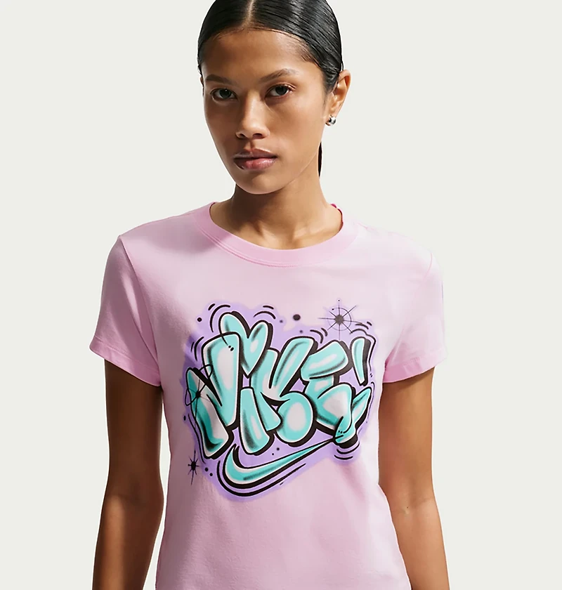 Nike Women's Sportswear Chill Knit Slim Cropped Graphic T-shirt