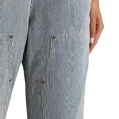 Carhartt Women's Relaxed Fit Denim Railroad Striped Bib Overall