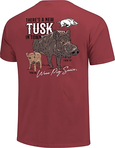 Image One Women's Arkansas Razorbacks New Tusk Town Oversized Crew Short Sleeve T-shirt