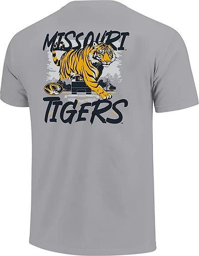 Image One Youth University of Missouri Large Mascot Stadium Comfort Colors Dye Sub Short Sleeve T‑Shirt