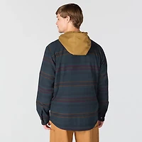 Carhartt Men's Rugged Flex Relaxed Fit Flannel Fleece Lined Hooded Shirt Jac