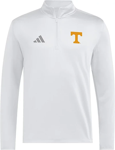 adidas Men’s Tennessee Volunteers 3‑Stripes Long Sleeve Quarter‑Zip Pullover