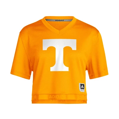 adidas Women's University of Tennessee Block T Cropped Football Jersey