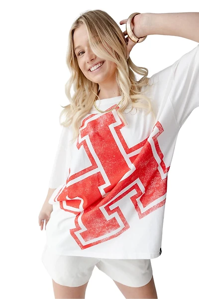 Gameday Social Women's University of Houston Lawson Logo Oversized Graphic T-shirt