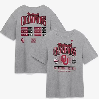 Fanatics Men's Oklahoma Sooners 2026 NCAA Baseball World Series Champions T-Shirt