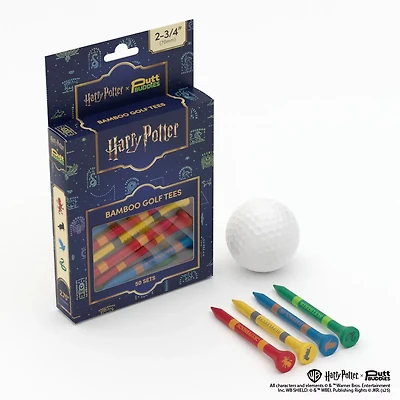 Harry Potter House Crest Bamboo Golf Tees 50‑Pack