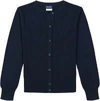 Nautica Uniform Girls' Pointelle Cardigan