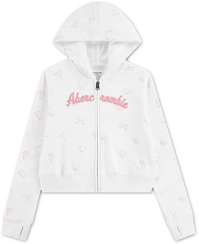 Abercrombie & Fitch Girls' Full‑Zip Printed Hoodie