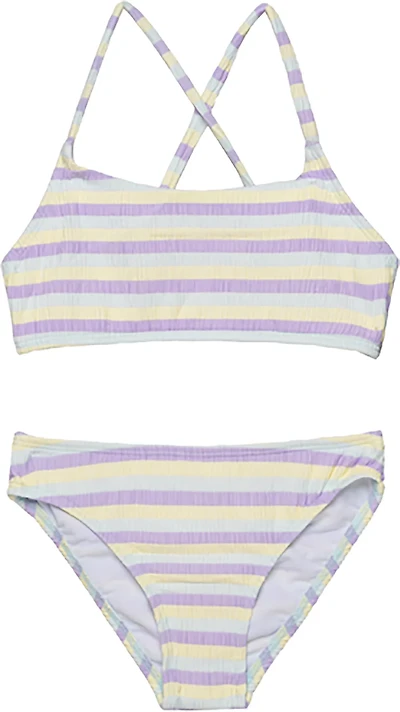 Gottex Girls’ Lollipop Textured Criss Cross Strap Swim Set