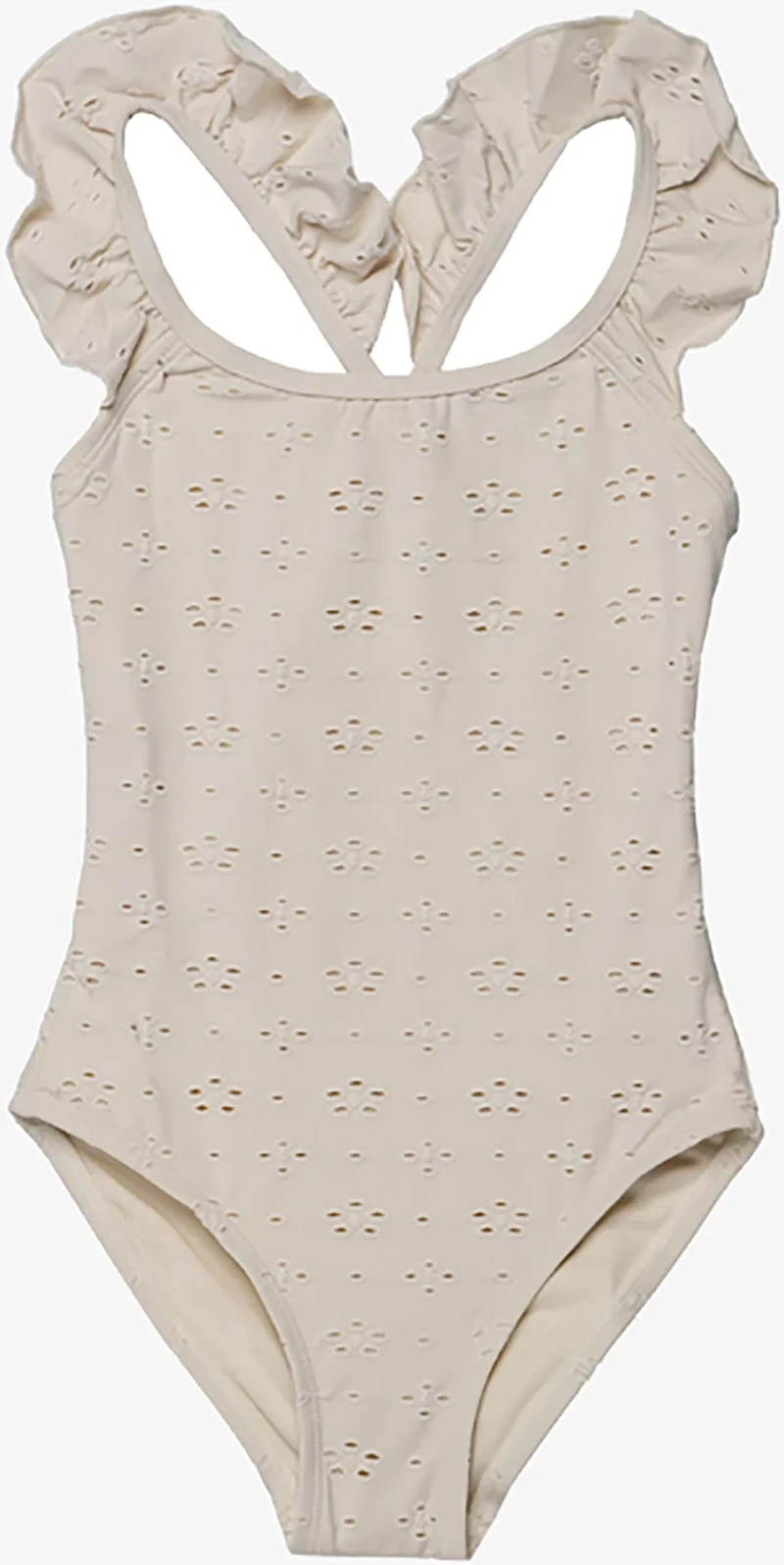 Gottex Girls’ Little Lace Ruffle Criss Cross Back One-Piece