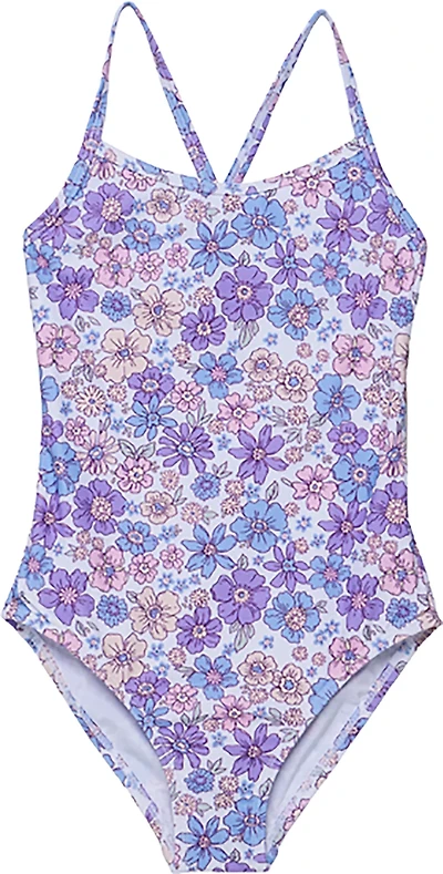 Gottex Girls' Vintage Flower Criss Cross Back One-Piece