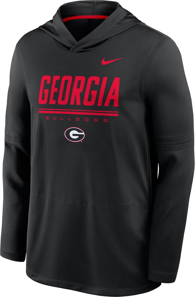 Nike Georgia Bulldogs 2026 Sideline Lightweight Long Sleeve Hooded Dri-FIT Top